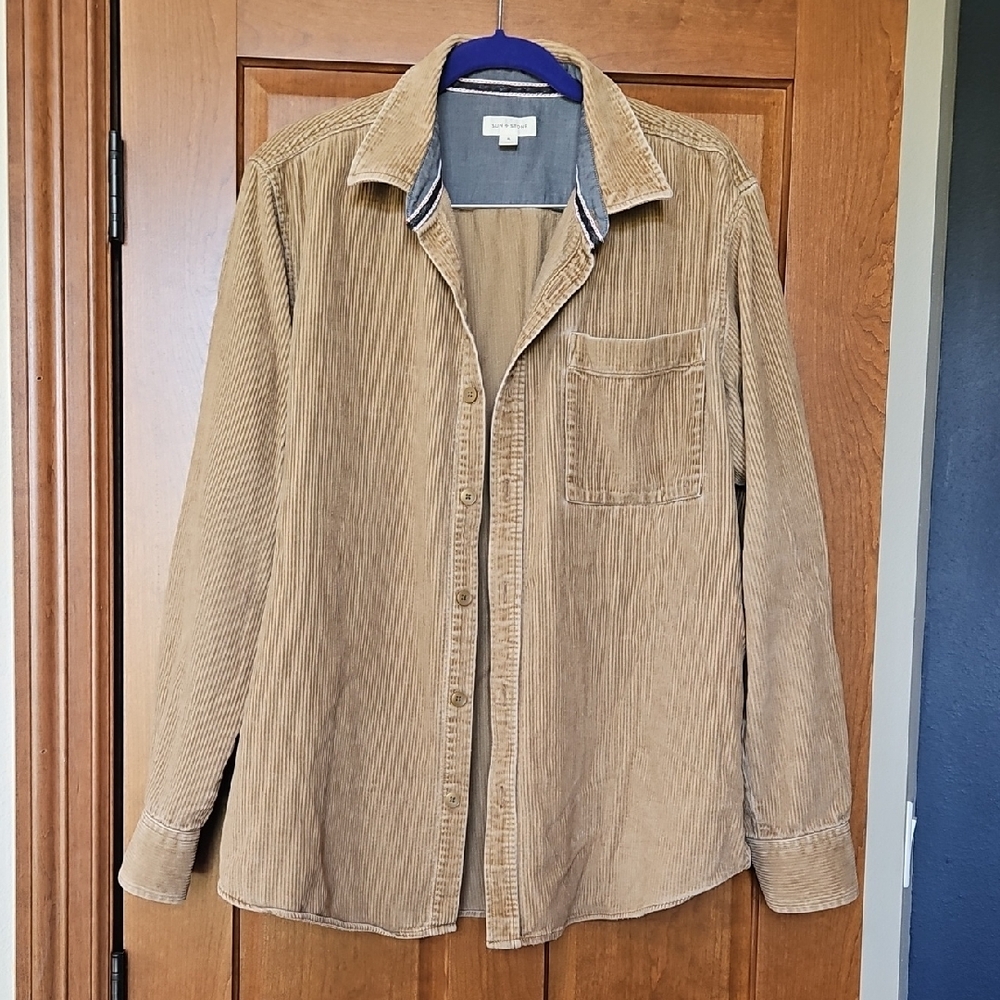 Sun + Stone Tan Corduroy Shirt